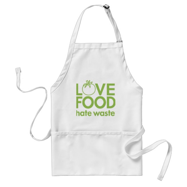 Love food hate waste adult apron (Front)