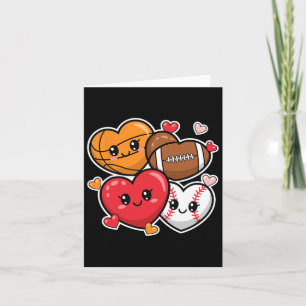 Love Football Basketball Valentine’s Day Boys And Card