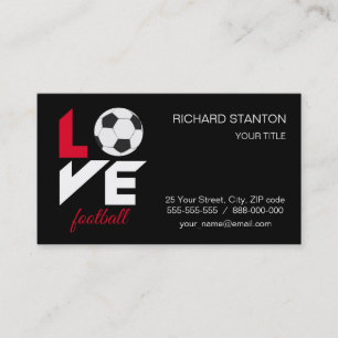 Love football business card