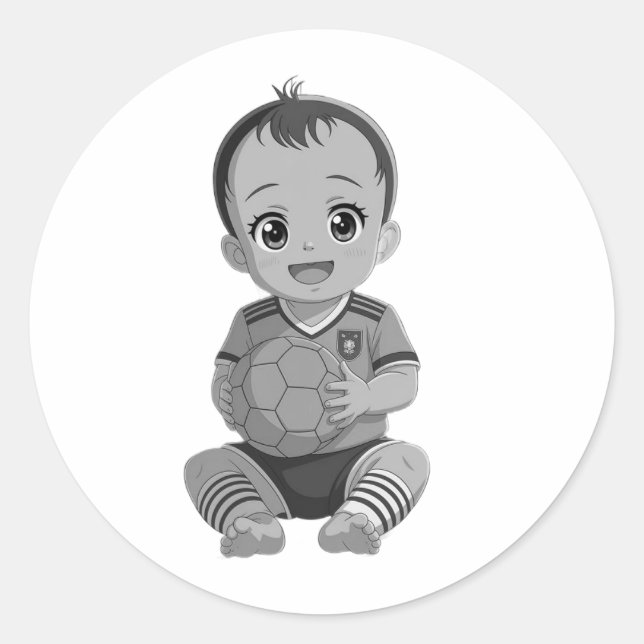 Love football  classic round sticker (Front)