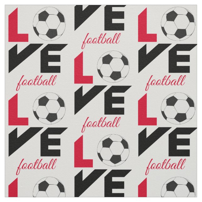 Love football fabric (Swatch)