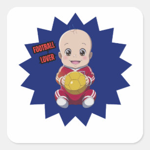 Love football square sticker