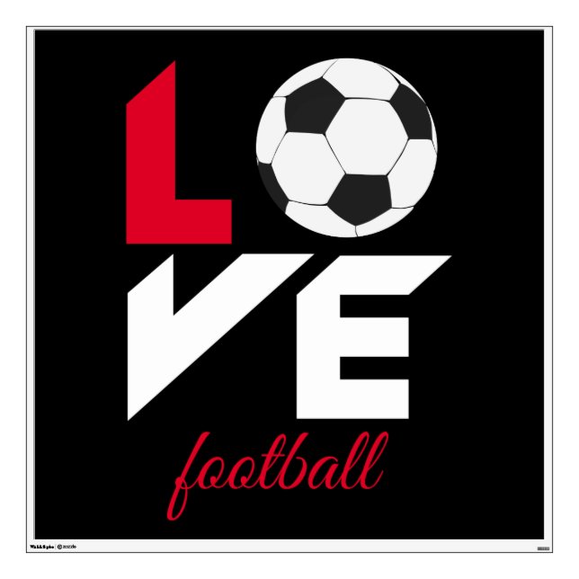 Love football wall decal (Front)