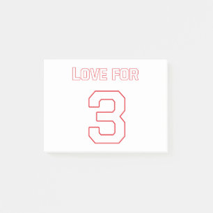 LOVE FOR 3 POST-IT NOTES