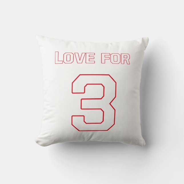 LOVE FOR 3 THROW PILLOW (Front)