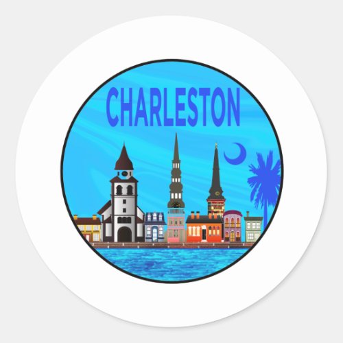 Love for Charleston Classic Round Sticker