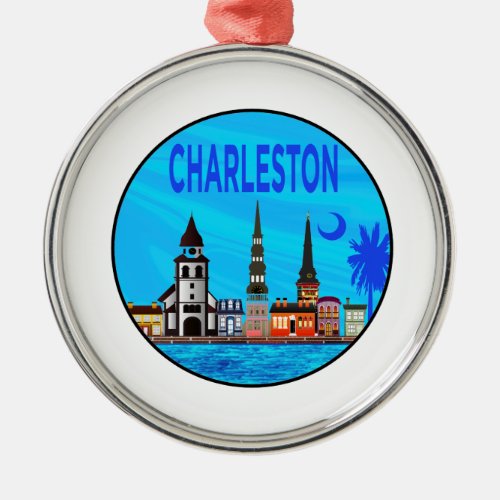 Love for Charleston Metal Ornament