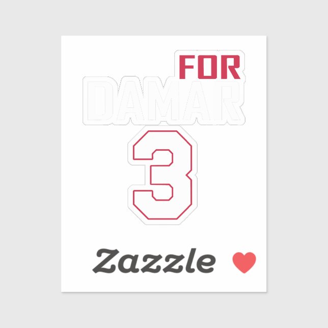 Love For Damar 3 Color Sticker (Sheet)