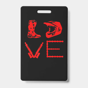 Love For Dirt Bike Funny Gift For Bikers Badge