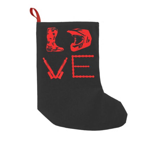 Love For Dirt Bike Funny Gift For Bikers Small Christmas Stocking