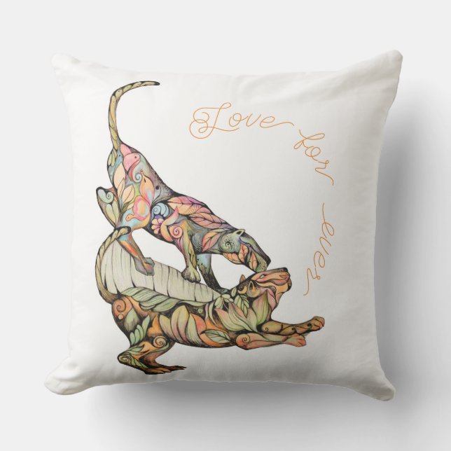 Love for ever outdoor pillow (Front)