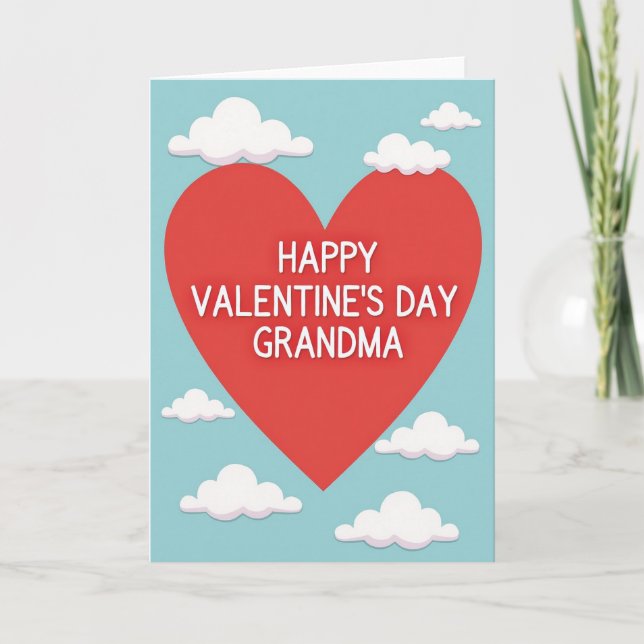 Love For Grandma Valentines Day Card (Front)