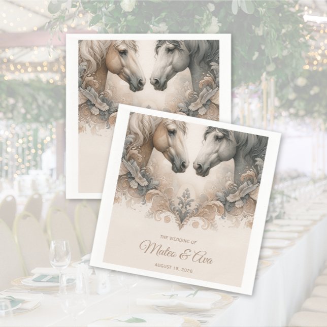 Love For Horses Special Wedding Napkins (Love For Horses Special Wedding Napkins)