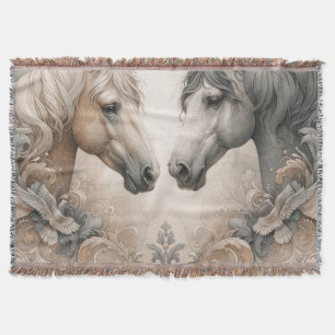 Love for Horses Throw Blanket