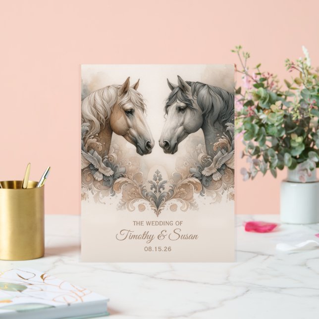 Love for Horses Wedding Acrylic Sign (Wedding)