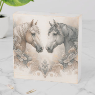 Love for Horses Wedding Wood Box Sign