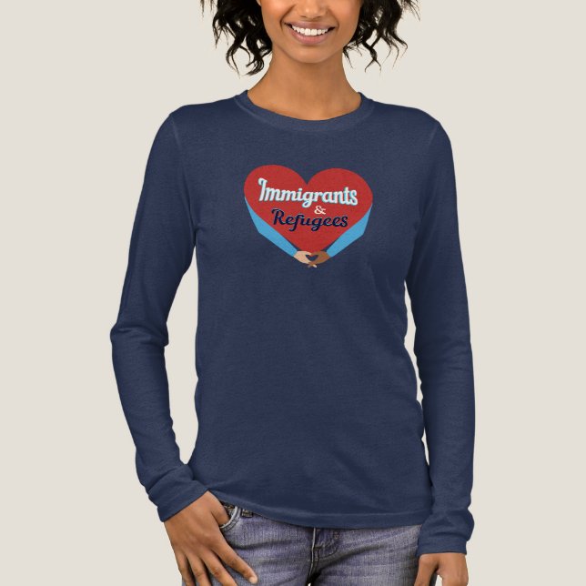 Love for Immigrants and Refugees  Tri-Blend Shirt (Front)