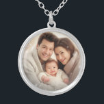 Love for Mom Family Photo Modern gift Silver Plated Necklace<br><div class="desc">This is a perfect surprising gift present for your friends, boyfriend, girlfriend, husband, wife, parents, mother, mom, dad, papa, father in law, kid, son, daughter, brother, sister, uncle, aunt, grandpa, grandma on birthday, St Patrick's day, mother's day, father's day, valentine, thanksgiving, Christmas, veteran's day, any occasion and for anyone. especial...</div>