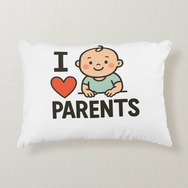 Love for Parents – Cozy Decorative Pillow (Front)