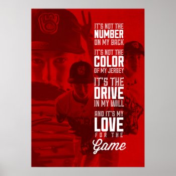 Love For The Game Poster With Your Image by BarbaraNeelyDesigns at Zazzle