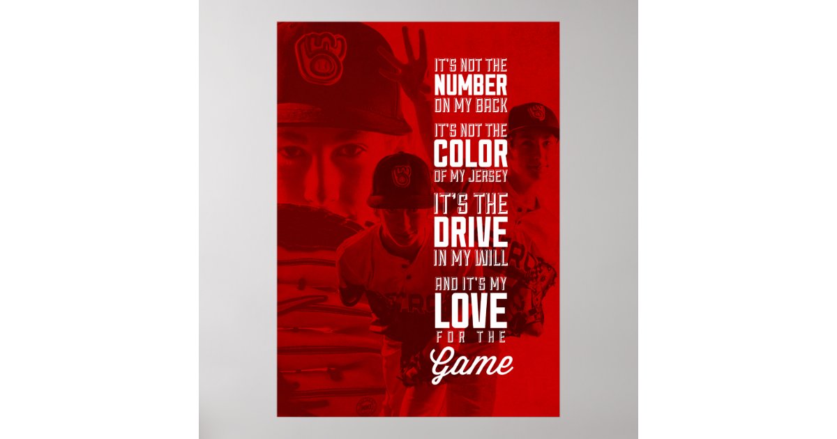 Love for the Game Poster with Your Photo, Zazzle