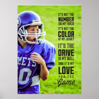 Love For The Game Poster With Your Photo by BarbaraNeelyDesigns at Zazzle