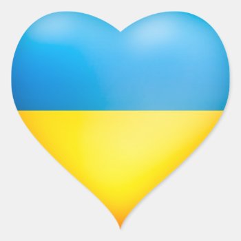 Love For Ukraine Heart Sticker by Xuxario at Zazzle