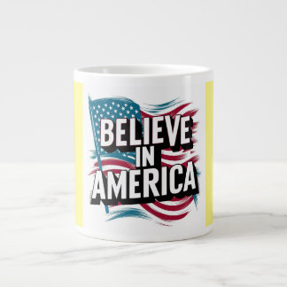 "Love for USA Patriotic Mug" Giant Coffee Mug