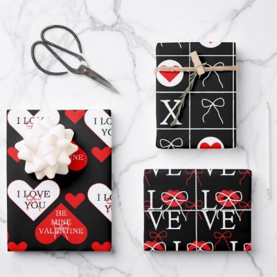 Love For Valentine's Day  Wrapping Paper Sheets