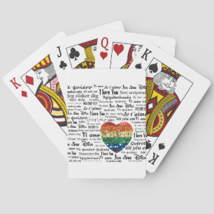 Love foreign languages poker cards