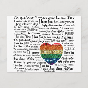 Love foreign languages postcard