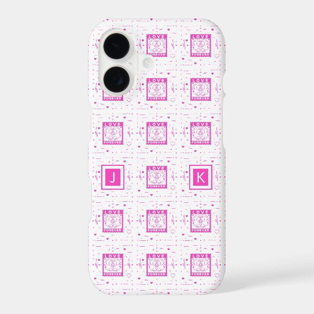 Love forever Customize it with your initials Case-Mate iPhone Case (Back)