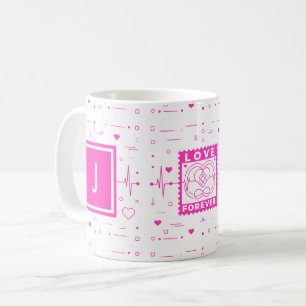 Love forever Customize it with your initials Coffee Mug