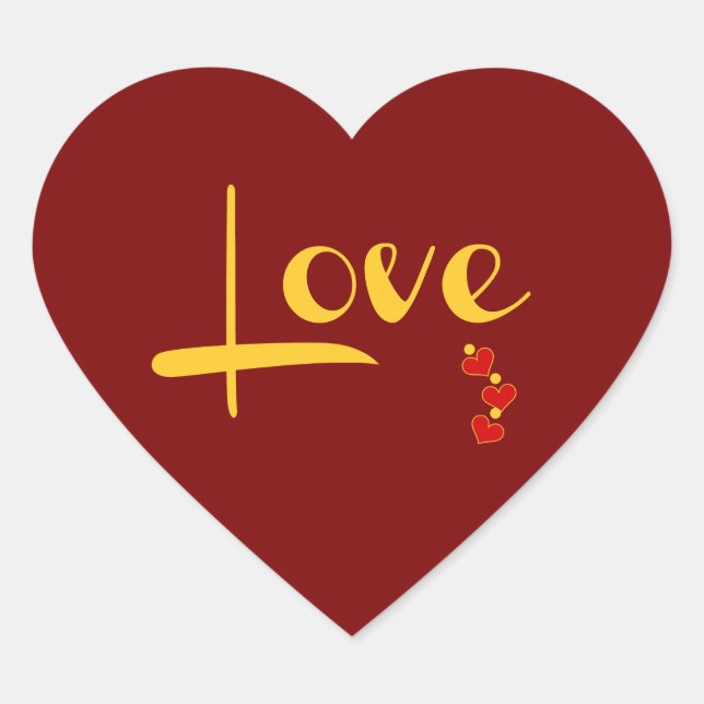 Love forever heart sticker (Front)