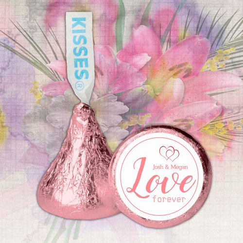 Love Forever Hearts Monogram  Create Your Own Hersheys Kisses