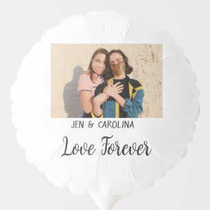 Love Forever LGbtq couple pride add photo name sim Balloon