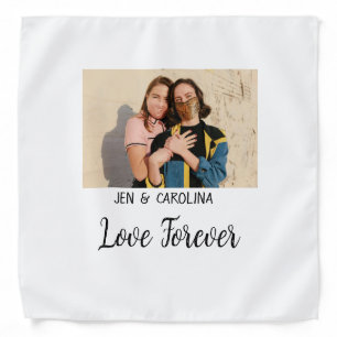 Love Forever LGbtq couple pride add photo name sim Bandana