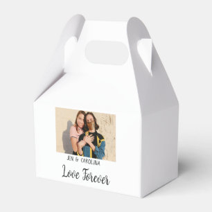 Love Forever LGbtq couple pride add photo name sim Favor Boxes