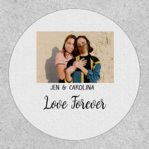 Love Forever LGbtq couple pride add photo name sim Patch