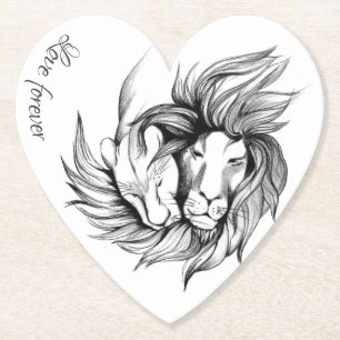 Love forever paper coaster