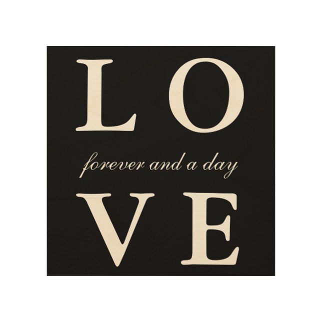 Love Forever Wood Wall Art (Front)