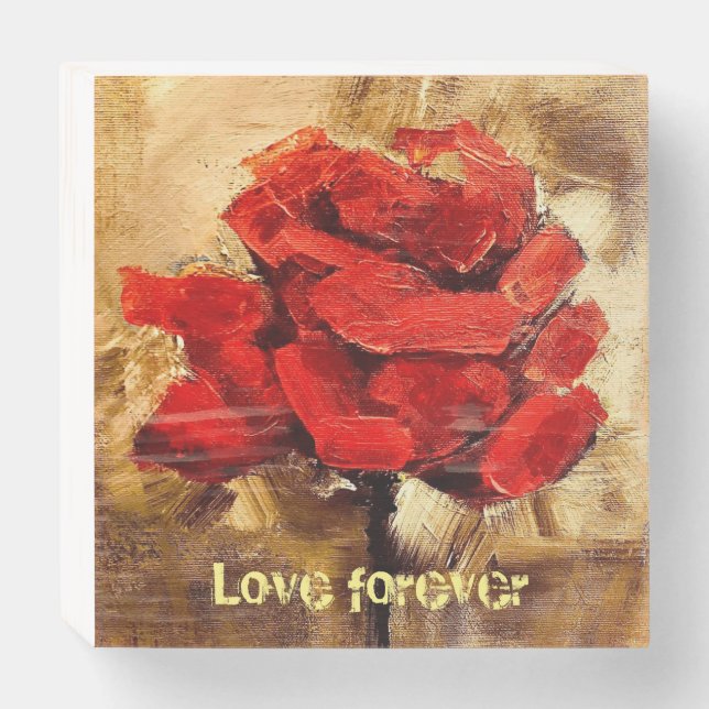 Love forever wooden box sign (Front Horizontal)