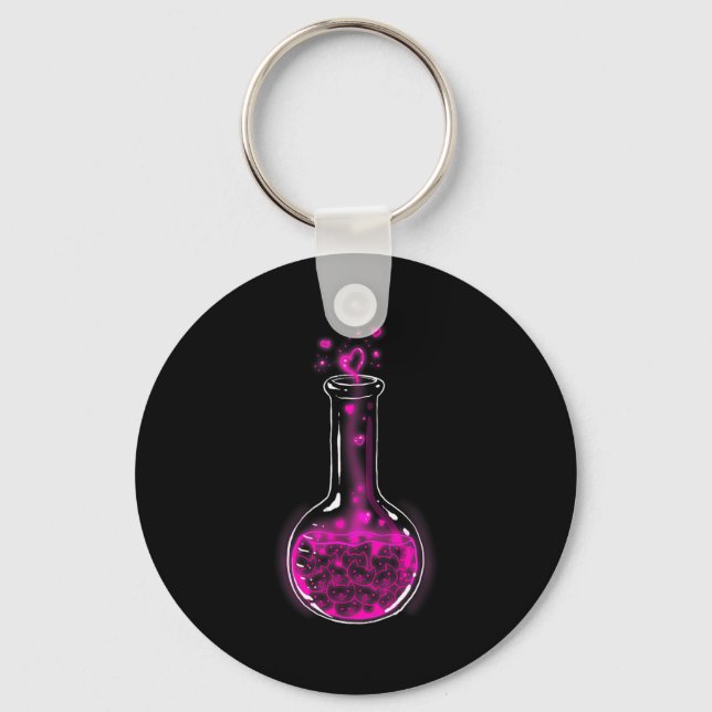 Love Formula Cats Lovers Cat Lab Lady Valentines  Keychain (Front)