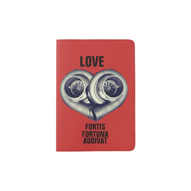 LOVE: FORTIS FORTUNA AUDIVAT PASSPORT HOLDER (Front)