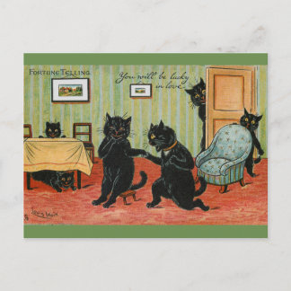 Love Fortune Telling by Louis Wain Postcard