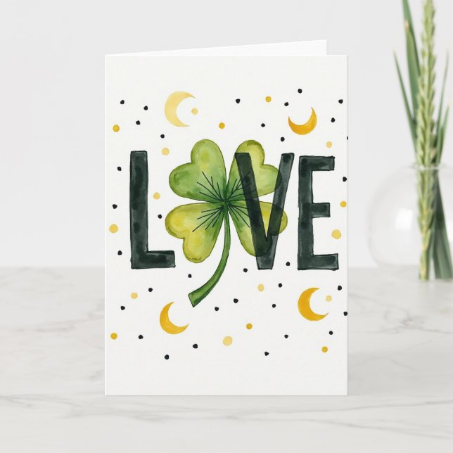 Love Four Leaf Clover Card (Front)