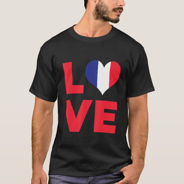 Love France Flag T-Shirt (Front)