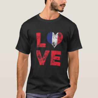 Love France Vintage Flag T-Shirt