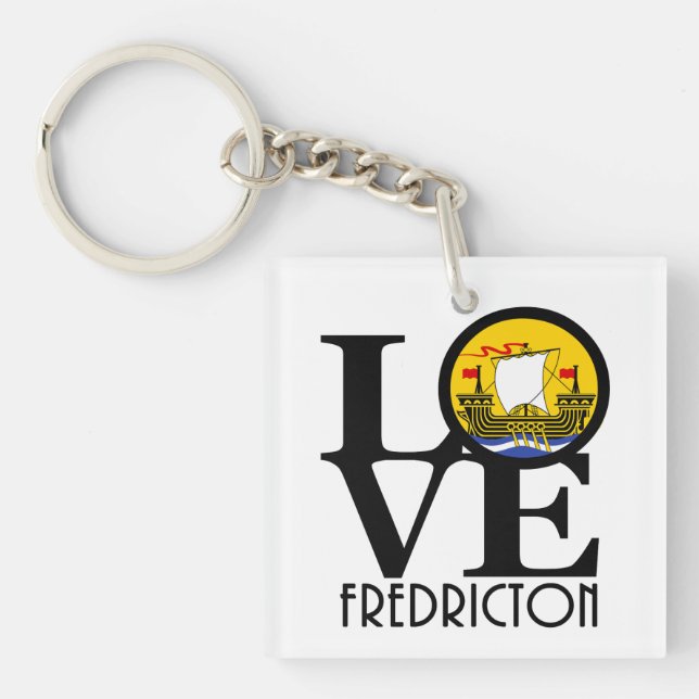 LOVE Fredrickton New Brunswick Keychain (Front)