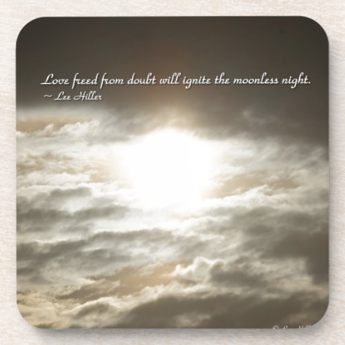 Love Freed From Doubt Will Beverage Coaster